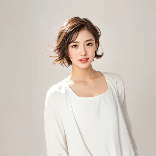 同一AIモデルによる表情・衣装のバリエーション